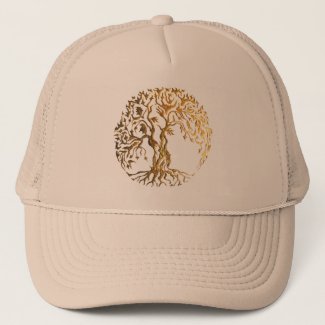 Mehndi Tree of Life (Gold) Trucker Hat