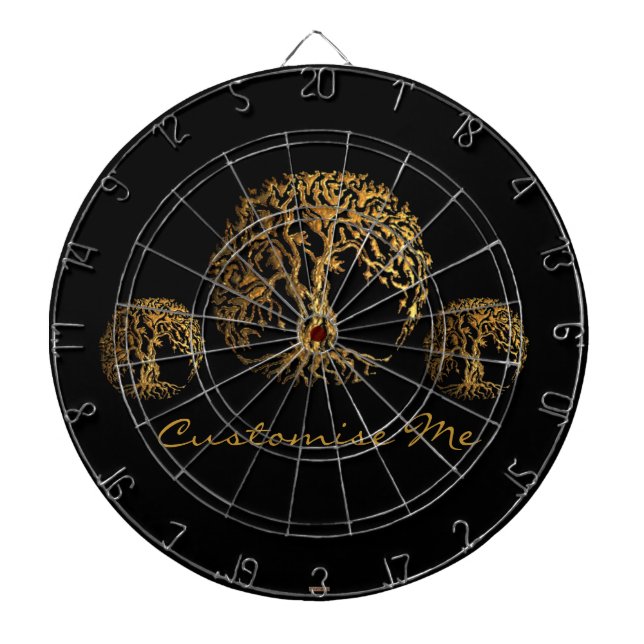 Mehndi Tree of Life (Henna) Dartboard (Front)