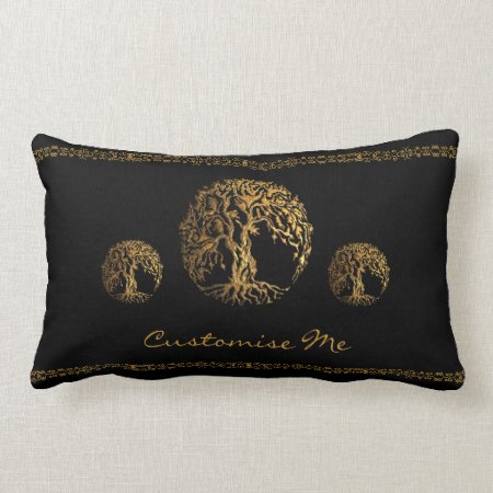 Mehndi Tree Of Life (henna) Lumbar Pillow
