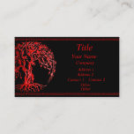 Mehndi Tree of Life (Henna) (Red) Business Card
