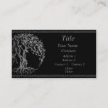 Mehndi Tree of Life (Henna) (Silver) Business Card