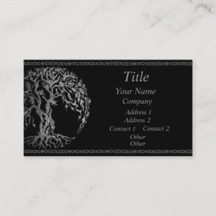 Mehndi Tree of Life (Henna) (Silver) Business Card