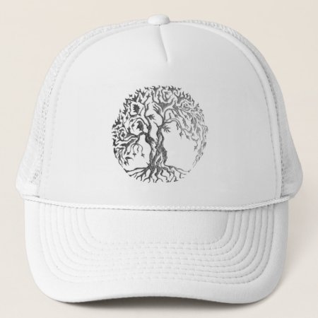 Mehndi Tree Of Life (henna) (silver) Trucker Hat