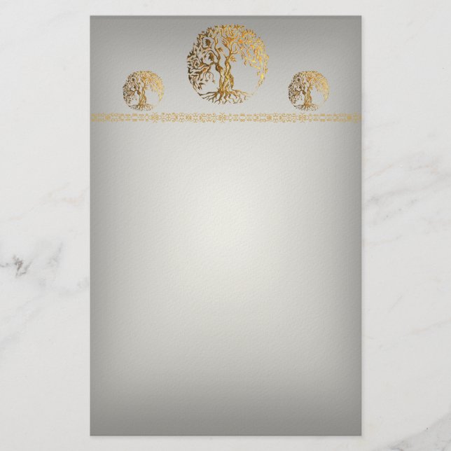 Mehndi Tree of Life (Henna) Stationery (Front)