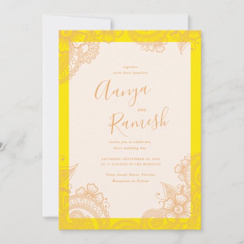 Mehndi Wedding Invitations