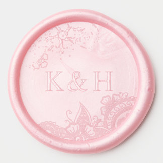 Mehndi Wedding Monogram Wax Seal Sticker