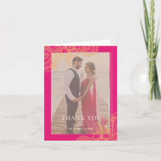 Mehndi Wedding Thank You Card