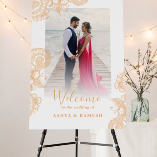 Mehndi Wedding Welcome Sign