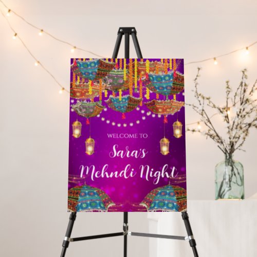 Mehndi Welcome Sign decor  Wedding Dholki Sign