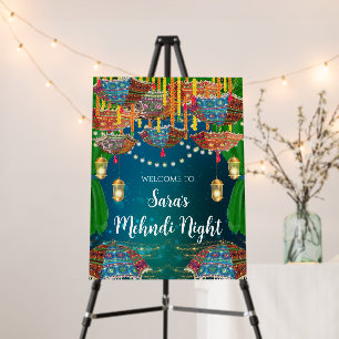 Mehndi Welcome Sign Dholki decor, Dholki welcome
