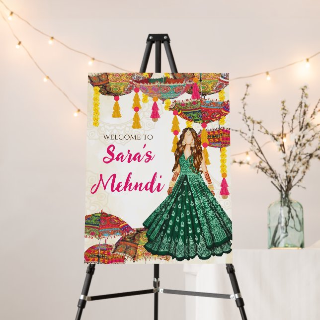 Mehndi Welcome signs and Indian Mehndi posters (In Situ (Stand))