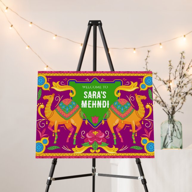 Mehndi Welcome Signs & Mehndi Signs, Mendhi Sign (In Situ (Stand))