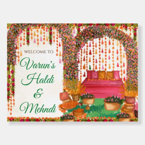 Mehndi Welcome signs  Wedding Mendhi decor sig