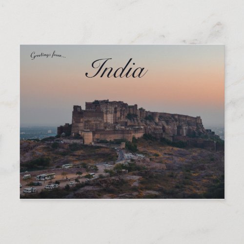 Mehrangarh Fort Jodhpur Rajasthan India Postcard