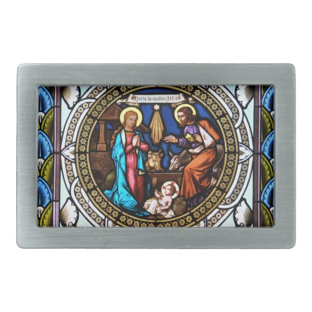 Mehrerau Collegiumskapelle Chapel Window Nativity Belt Buckle (Front)