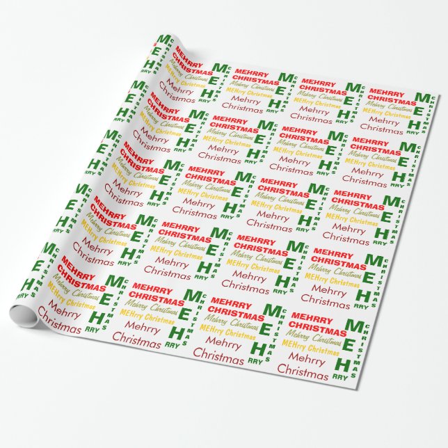 Mehrry Christmas Internet Meme Meh Wrapping Paper (Unrolled)