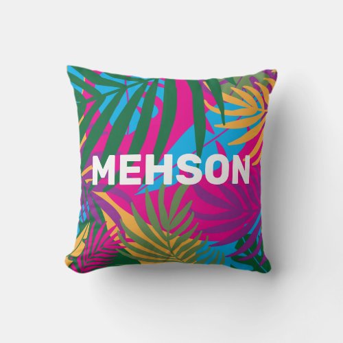 MEHSON Virgin Islands Slang White Text Tropical Throw Pillow