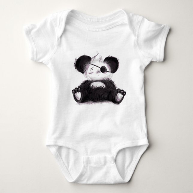 Mei Mei Panda Pirate Baby Bodysuit (Front)