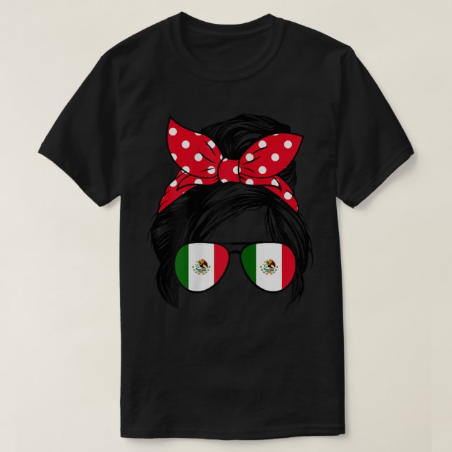 Meican Mom, American Grown Meican Roots, Girl from T-Shirt (Design Front)