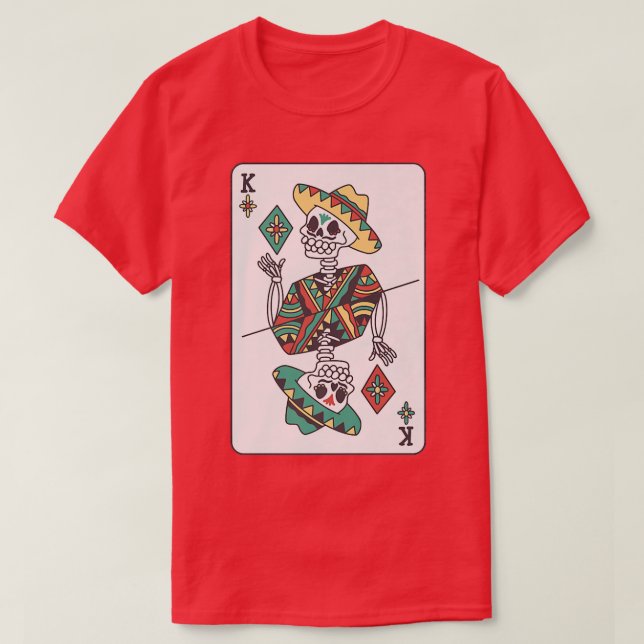 Meican Skeleton Card Game  T-Shirt (Design Front)