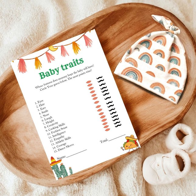 Meican Tacos baby trait baby shower game Card (Creator Uploaded)