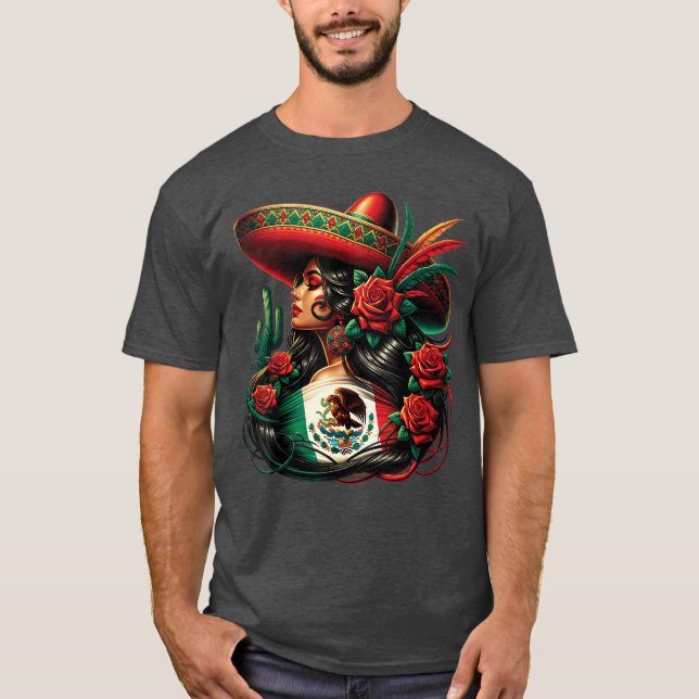 Meico Flag Meican Hispanic Siesta Pride Viva Meico T-Shirt (Front)