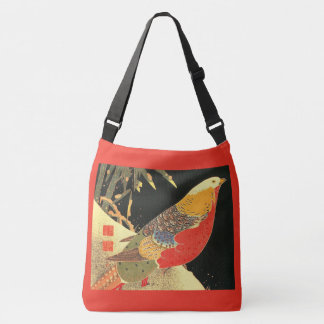 Meiji bird print crossbody bag