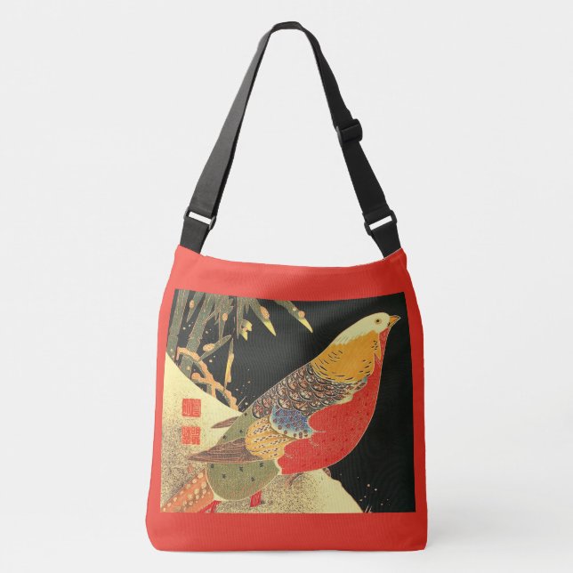 Meiji bird print crossbody bag (Front)