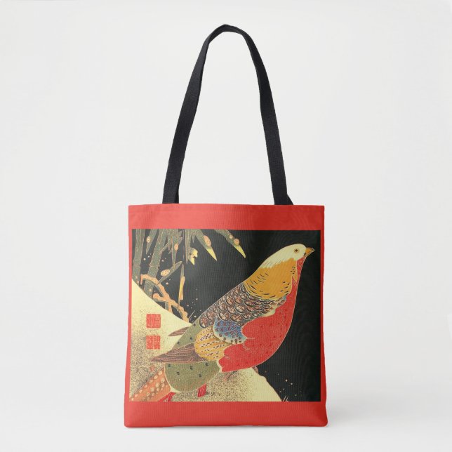 Meiji bird print tote bag (Front)