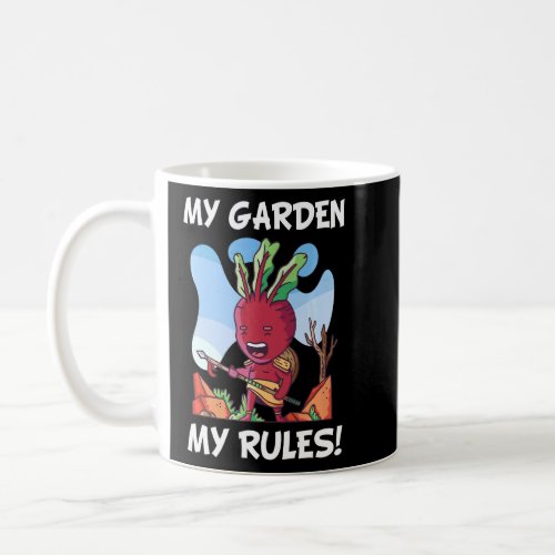 Mein Garten Meine Rules Red Beetroot Parody Garden Coffee Mug