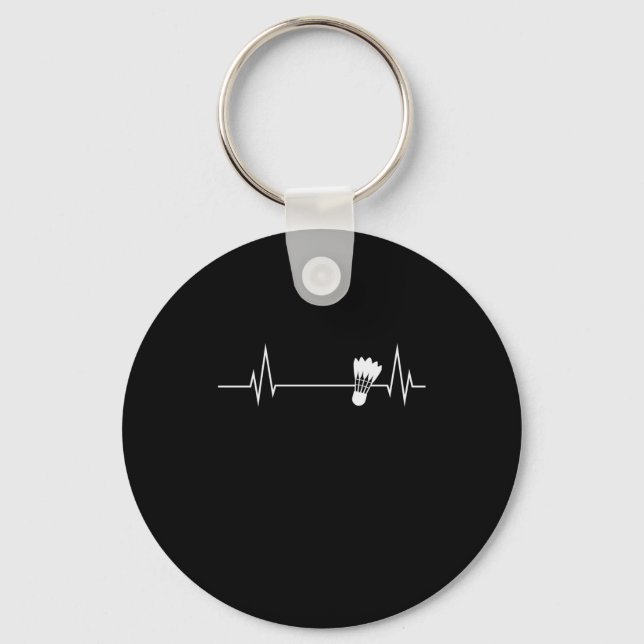Mein Herz schlägt für Badminton Federball Sport Keychain (Front)
