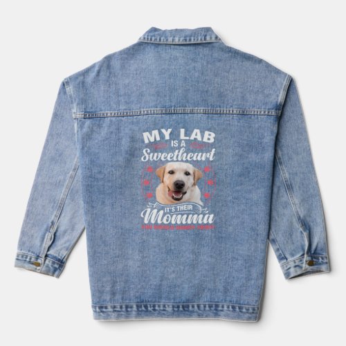 Mein Labor Ist Ein Schatz Dog Men Women  Denim Jacket