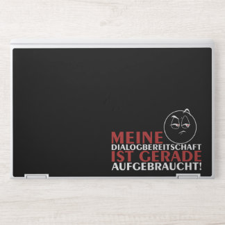 Meine Dialogbereitschaft ist gerade aufgebraucht! HP Laptop Skin