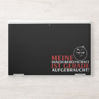 Meine Dialogbereitschaft ist gerade aufgebraucht! HP Laptop Skin