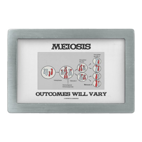 Meiosis Outcomes Will Vary (Meiosis Humor) Belt Buckle