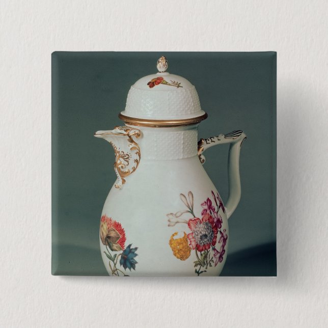 Meissen coffee pot, c.1740-50 pinback button (Front)
