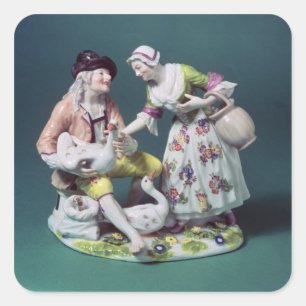 Meissen figure of a poultry seller, c.1750 square sticker
