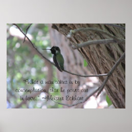 Meister Eckhart Contemplation Quote Poster