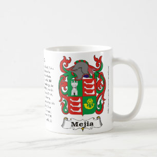 Mejia, the origin, meaning and the crest coffee mug