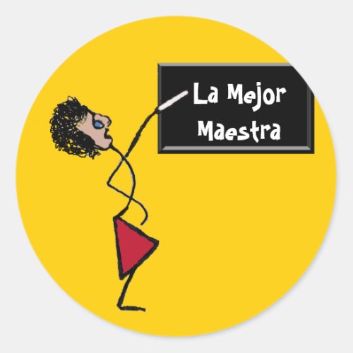 Mejor Maestra Classic Round Sticker