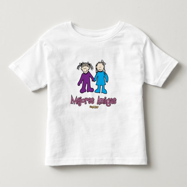 Mejores Amigas (Best Friends) 2 Girls Toddler T-shirt (Front)