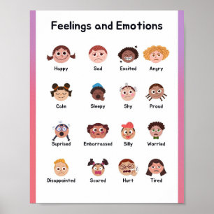 MEKIMI- Illustrative Feelings and Emotions Poster