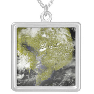 Mekong Delta and the Tonle Sap Silver Plated Necklace