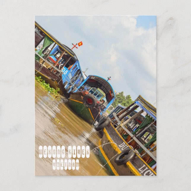 Mekong River in Vietnam Postcard (Front)