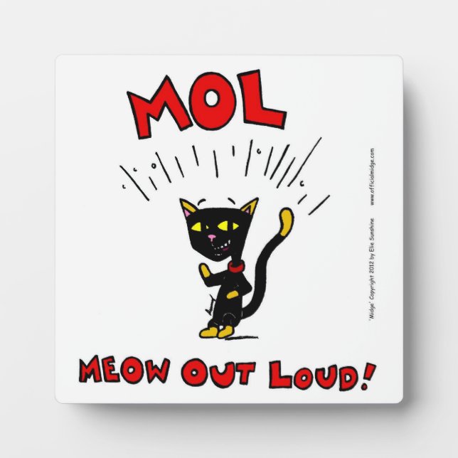 Mel "MOL: MEOW OUT LOUD" Plaque (Front)