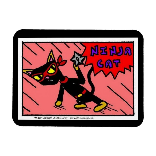 Mel NINJA CAT Flexible Magnet (Horizontal)