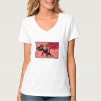 Mel "NINJA CAT" Womens V-Neck T-Shirt