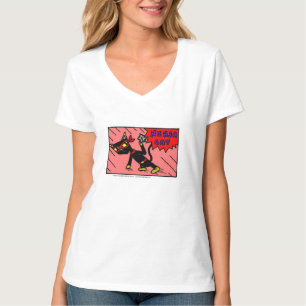 Mel "NINJA CAT" Womens V-Neck T-Shirt