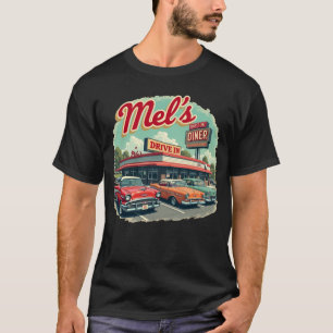 Mel’s Diner 1950s Retro Car T-Shirt for Men
