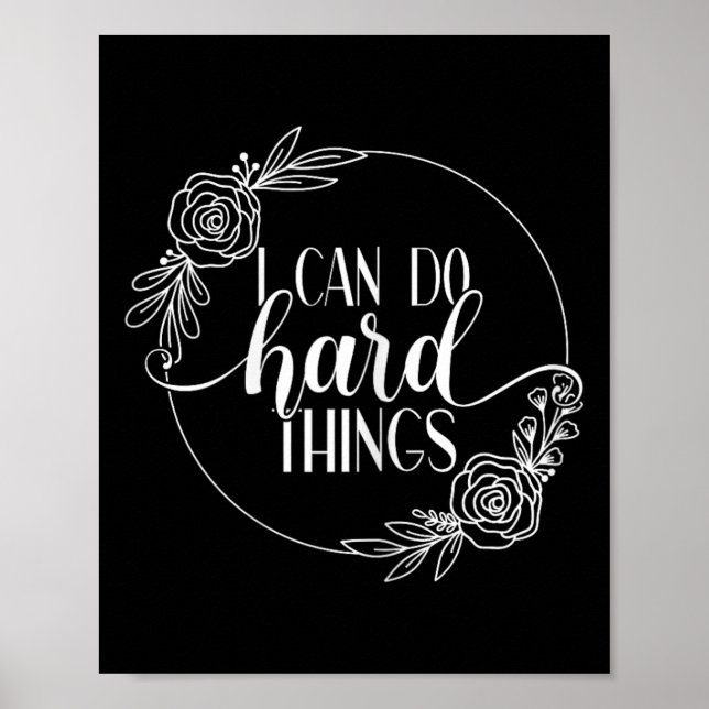 Mela Motivational Workout Designs I Can Do Hard Th Poster (Front)